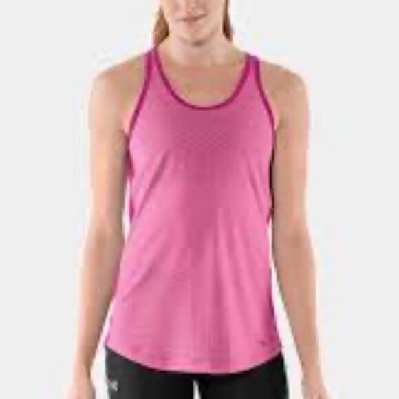 Under Armour Pink Athletic Tank Top Sz M - Picture 1 of 9
